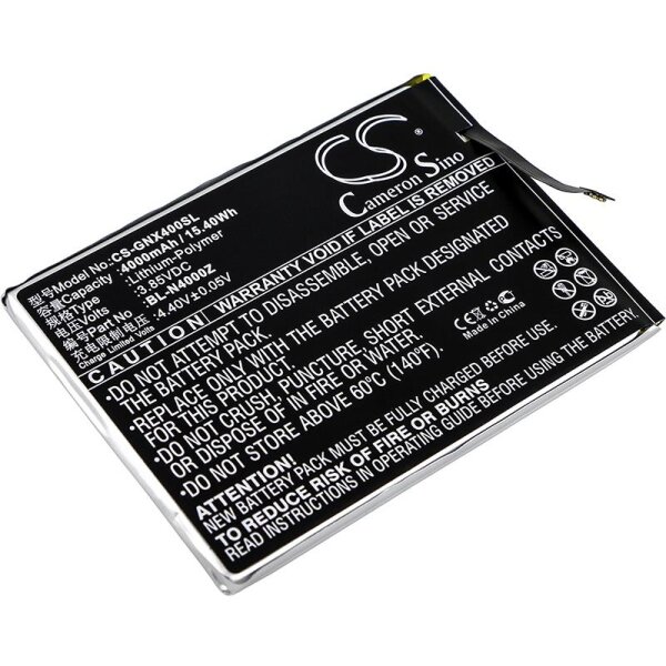 Ersatzakku - CS-GNX400SL - Gionee BL-N4000Z / Allview X4 Soul Style - 3,85 Volt 4000mAh Li-Polymer
