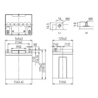Panasonic - LC-XC1228P - 12 Volt 28Ah Pb - Gewinde M5