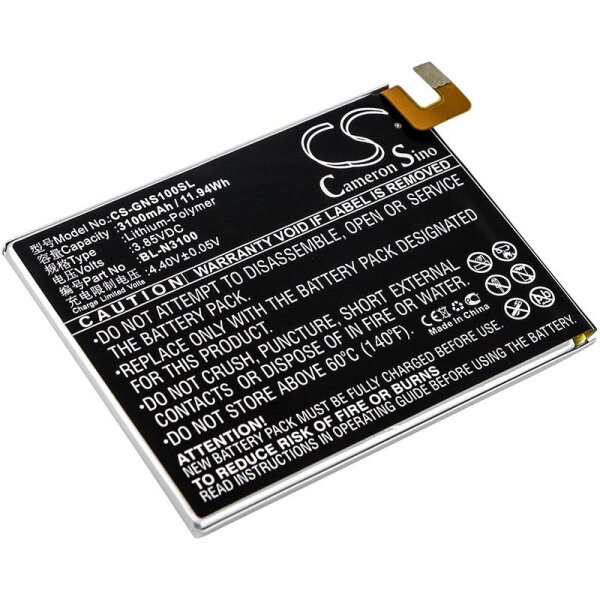 Ersatzakku - CS-GNS100SL - Gionee BL-N3100 / Elife S10C - 3,85 Volt 3100mAh Li-Polymer