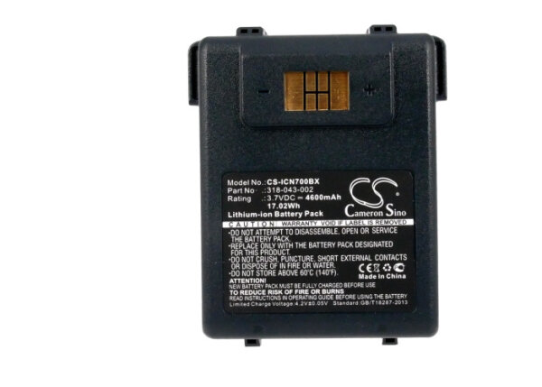 Ersatzakku - CS-ICN700BX - Intermec 1000AB01 / CN70 - 3,7 Volt 4600mAh Li-Ion