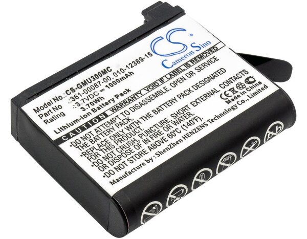 Ersatzakku - CS-GMU300MC - Garmin Virb Ultra / 010-12389-15 - 3,7 Volt 1000mAh Li-Ion - EOL