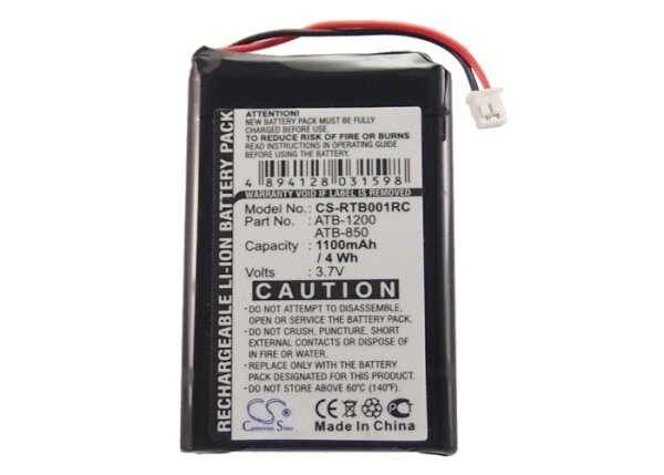 Ersatzakku - CS-RTB001RC - RTI T2B / ATB-1200 - 3,7 Volt 1100mAh Li-Ion