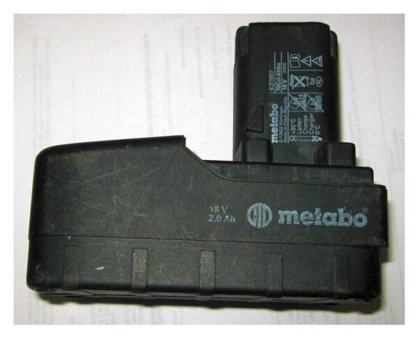 Ersatzakku - Metabo 6.31857 - 18 Volt 2000mAh Ni-MH - aufbereitet