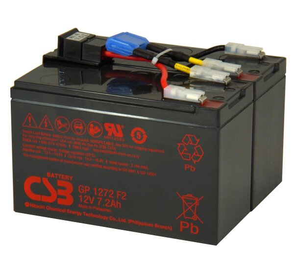 CSB - 2x GP1272F2 - APC-RBC48 - 24 Volt 7200mAh Pb