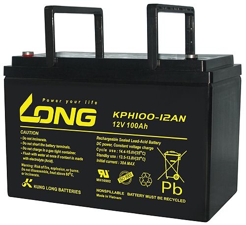 Long - KPH100-12AN - 12 Volt 100Ah Pb - Longlife
