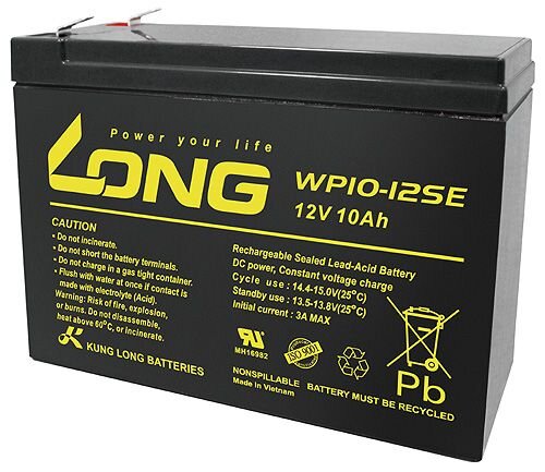Long - WP10-12SE - 12 Volt 10000mAh Pb