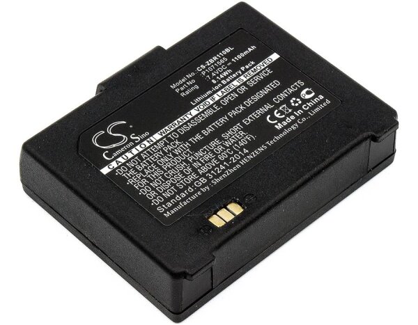 Ersatzakku - CS-ZBR110BL - ZEBRA ZQ110 /  ZEBRA P1070125-008 - 7,4 Volt 1100mAh Li-Ion