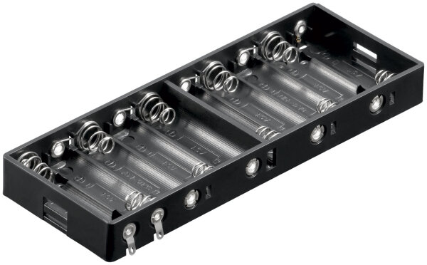 goobay - 10x AA (Mignon) Batteriehalter - Lötfahne (U)