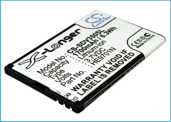 Ersatzakku - CS-SDV350SL - SONOCADDIE G-4L /HE9701N - 3,7 Volt 1700mAh Li-Ion