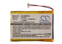 Ersatzakku - CS-SMK5SL - Samsung YP-K5 / 503040 - 3,7...