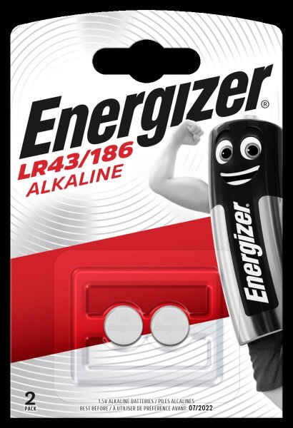 Energizer - LR43 / 186  - 1,5 Volt Alkaline - 2er Blister