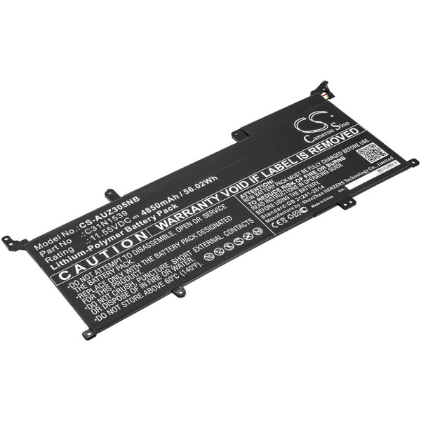 Ersatzakku - CS-AUZ305NB - ASUS UX305UA / 0B200-01180200 - 11,55 Volt 4850mAh Li-Ion