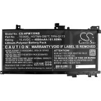 Ersatzakku - CS-HPW150NB - HP Omen 15-AX200 / 15-AX033TX...
