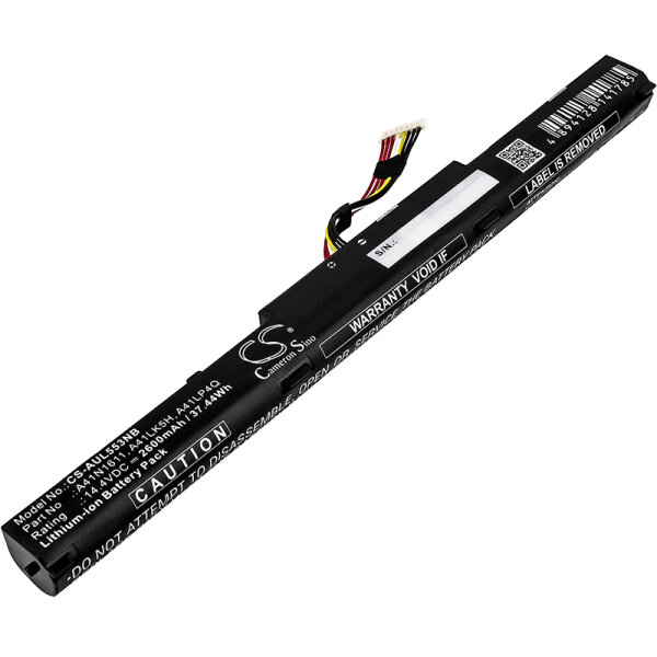Ersatzakku - CS-AUL553NB - ASUS GL553VD / A41LK5H - 14,4 Volt 2600mAh Li-Ion