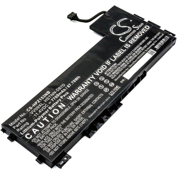 Ersatzakku - CS-HPZ153NB - HP ZBook 15 G3 / 808398-2B1 - 11,4 Volt 7700mAh Li-Polymer