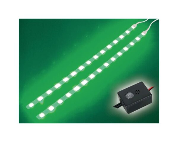 Velleman - CHLSG1 - doppelte selbstklebene LED-Leiste - 12VDC - Grün - Mit Ein/Aus-Schalter