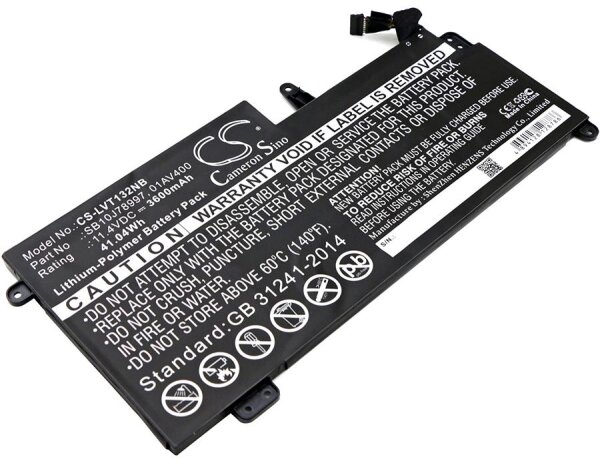 Ersatzakku - CS-LVT132NB - LENOVO ThinkPad 13 20GL0000US / 01AV400 - 11,4 Volt 3600mAh Li-Ion
