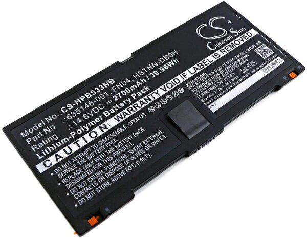Ersatzakku - CS-HPB533NB - HP ProBook 5330m / 634818-271 - 14,8 Volt 2700mAh Li-Ion