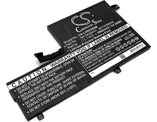 Ersatzakku - CS-LVN220NB - LENOVO 80VH0001US / 5B10K88047 - 11,1 Volt 3900mAh Li-Ion