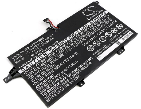Ersatzakku - CS-LVK410NB - LENOVO K41-70 / L14M4P21 - 7,4 Volt 8100mAh Li-Ion EOL