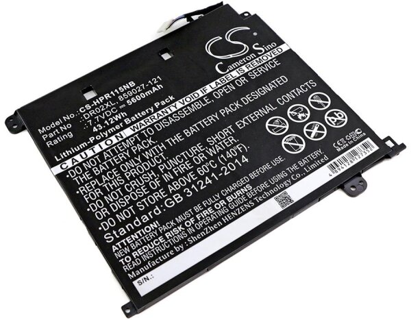 Ersatzakku - CS-HPR115NB - HP Chromebook 11 G5 / 859027-121 - 7,7 Volt 5600mAh Li-Ion