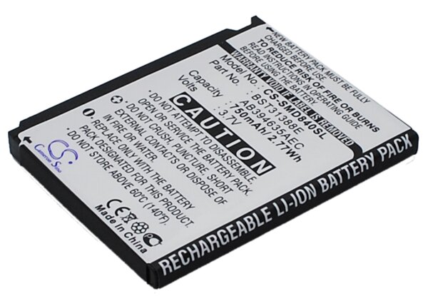 Ersatzakku - CS-SMD840SL - Samsung M359 / SGH-D840 / AB394635AEC/STD - 3,7 Volt 750mAh Li-Ion