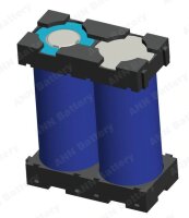 ANNPower - 2-fach Zellenhalter für 26650 Zellen - schwarz - 2P - Ø 26,70mm
