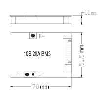 ANNPower - BMS - ANN041-10S-20A-02N22 - 36 Volt 10S / 20A
