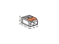 Wago - COMPACT-Verbindungsklemme 2x4mm² mit Betätigungshebel 10 Stück