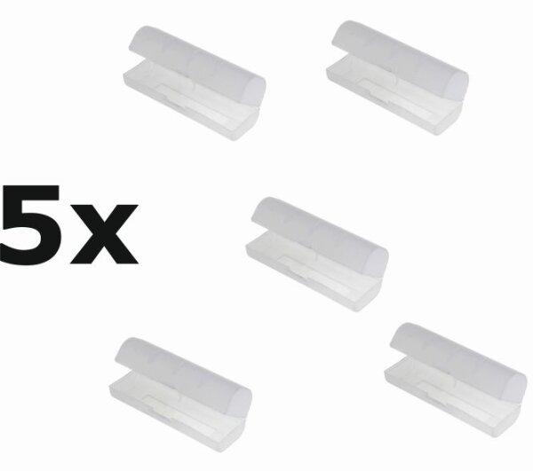 5x Transportbox / Cellsafe / Aufbewahrungsbox für 1x 21700 Akkus