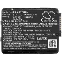 Ersatzakku - CS-MOT700BL - Motorola TC70 / 82-171249-01 - 3,7 Volt 4550mAh Li-Ion