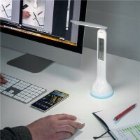 goobay - LED Schreibtischleuchte Mood Light + Calendar - Innenbeleuchtung für Arbeitszimmer, Kinderzimmer, Schlafzimmer oder Büros