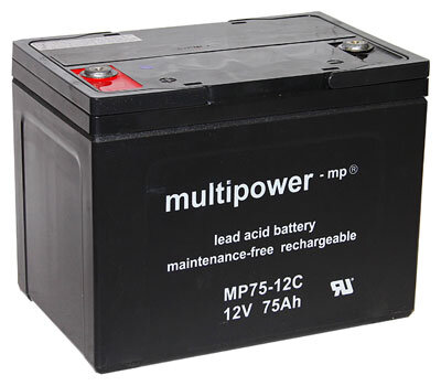 Multipower - MP75-12C - 12 Volt 75Ah Pb