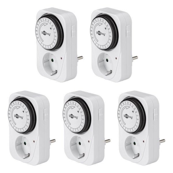 5er-Set: Analoge Zeitschaltuhr - präzise und einfache Steuerung von elektronischen Geräten