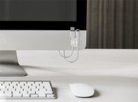 goobay - Kabel Management Set, weiß - 5er-Set zum Ordnen und Fixieren