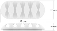 goobay - Kabel Management Set, weiß - 5er-Set zum Ordnen und Fixieren