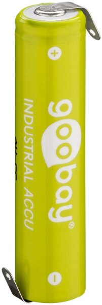 goobay - AAA (Micro) - 1,2 Volt 800mAh LSD-NiMH Akku (Ready-to-Use) - mit Lötfahne Z-Form
