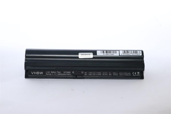 Ersatzakku - Lenovo ThinkPad X100e / ThinkPad Edge 11" NVY4LFR / 42T4781 - 11,1 Volt 6600mAh Li-Ion