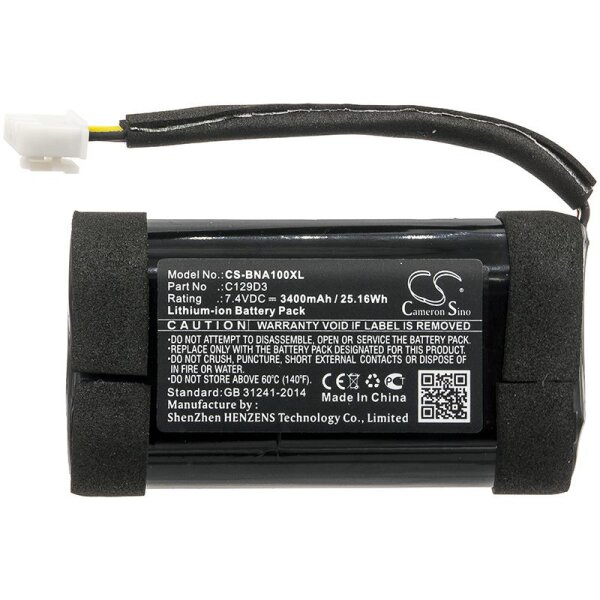 Ersatzakku - CS-BNA100XL - Bang & Olufsen BeoPlay A1 / C129D3 - 7,4 Volt 3400mAh Li-Ion