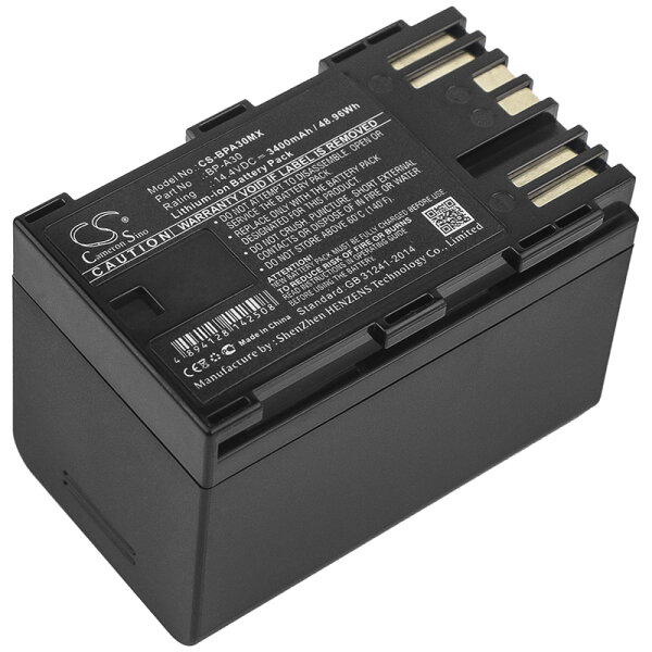 Ersatzakku - CS-BPA30MX - Canon BP-A30 / CA-CP200L / EOS C200 - 14,4  Volt 3400mAh Li-Ion