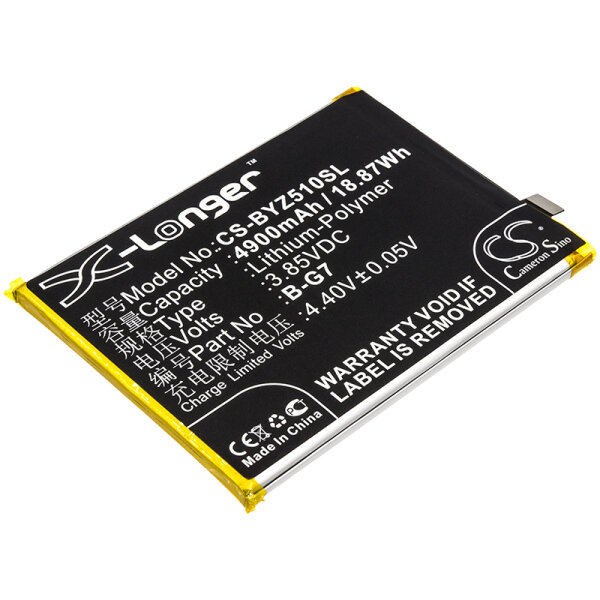 Ersatzakku - CS-BYZ510SL - BBK VIVO B-G7 / 1951 / V1911A - 3,85 Volt 4900mAh Li-Polymer