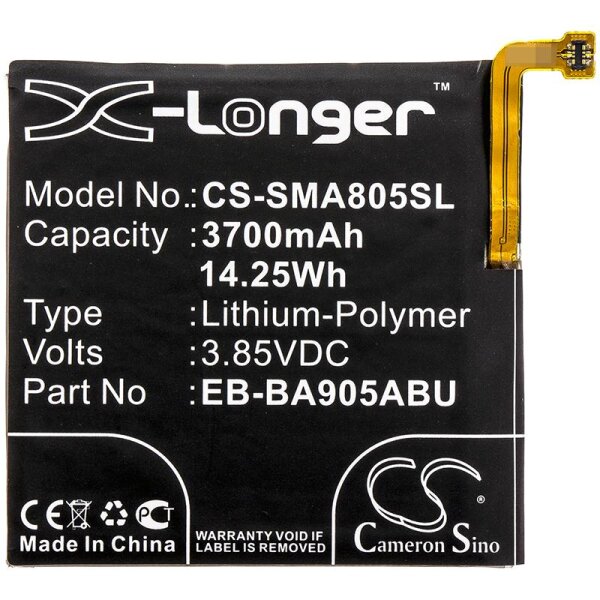 Ersatzakku - CS-SMA805SL - Samsung Galaxy A80 / SM-A8050 / EB-BA905ABU - 3,85 Volt 3700mAh Li-Polymer
