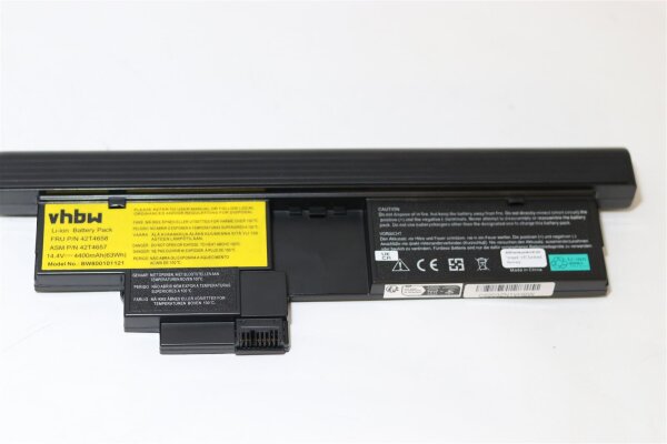 Ersatzakku - Lenovo X200 Tablet / 43R9257 / ASM 42T4565 - 14,4 Volt 4400mAh Li-Ion