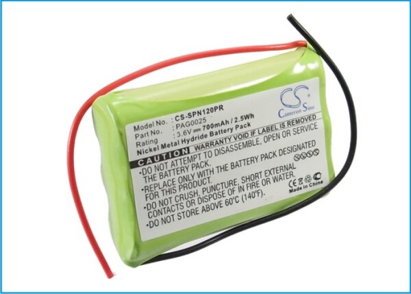 Ersatzakku - CS-SPN120PR - SIGNOLOGIES 1200 / PAG0025 - 3,6 Volt 700mAh Ni-MH