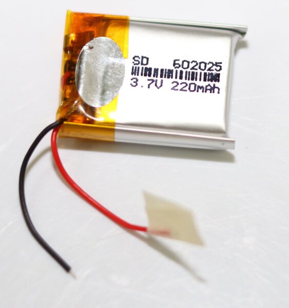 Einzelzelle - 602025 / 0602025 - 3,7 Volt 220mAh Li-Polymer