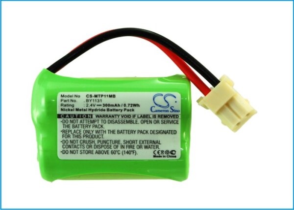 Ersatzakku - CS-MTP11MB - MOTOROLA MBP11 / BY1131 - 2,4 Volt 300mAh Ni-MH