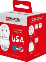 SKROSS - Reisestecker / Adapterstecker Europa - USA - Europakupplung auf USA-Stecker