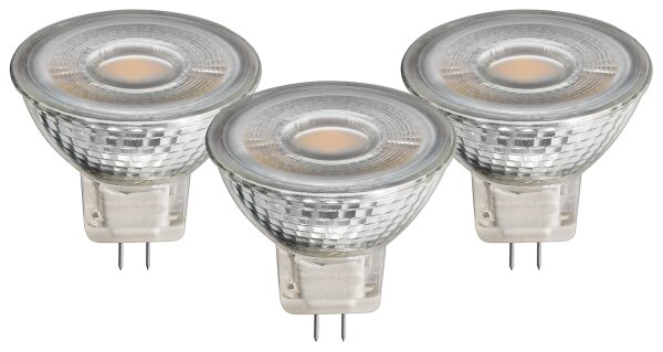 3x LED Reflektor GU5.3, warmweiß 2700 K, 270lm, 12V/5W