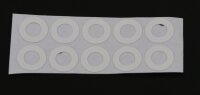 Isolierscheibe für 18650 Zellen - 17 x 9 x 0,3mm - weiß - 10 Isolierscheiben im Set
