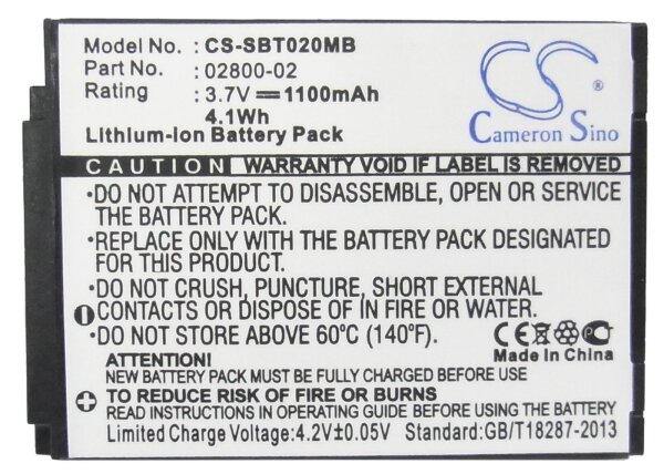 Ersatzakku - CS-SBT020MB - SUMMER Baby Touch 02000 / 02800-02 - 3,7 Volt 1100mAh Li-ion
